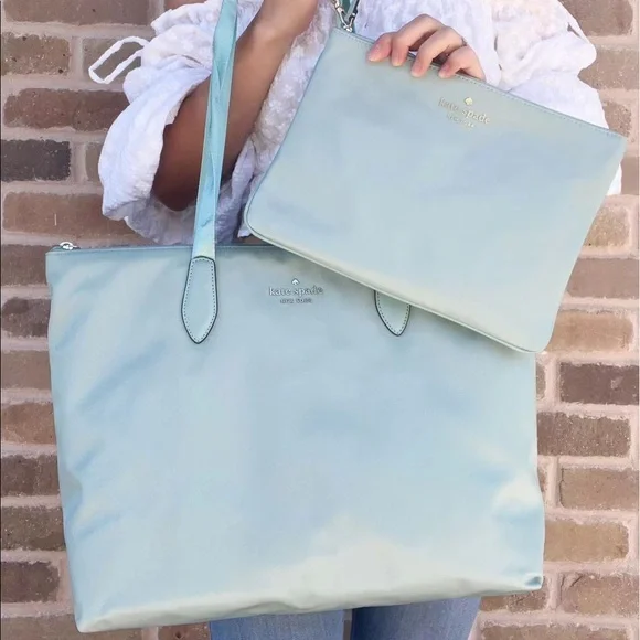 Kate Spade ♠️ Tote + Pouch - Picture 1 of 4